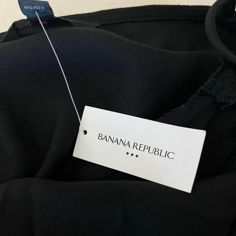 BANANA REPUBLIC BLACK MIDI DRESS - Picture 6 of 7